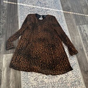 Zara leopard romper dress (size xs)